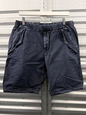 STONE ISLAND Navy Cotton Shorts Sz 34